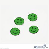 Smiley magnetici verdi :-) da 30 mm 25 pz.