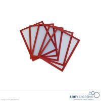 Buste trasparenti magnetiche rosso A5 Set da 5