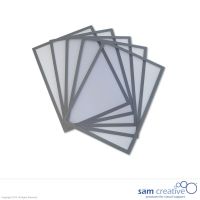 Buste trasparenti magnetiche grigio A4 Set da 5
