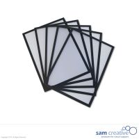 Buste trasparenti magnetiche nero A4 Set da 5