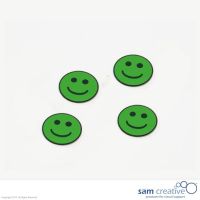 Smiley magnetici verdi :-) da 30 mm 25 pz.