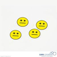 Smiley magnetici gialli :-| da 30 mm 25 pz.