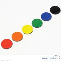 Cerchietti magnetici colori misti 3x3 cm 25 PZ.