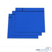 Set di fogli di note magnetiche, 10x10 cm blu