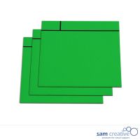 Set di fogli di note magnetiche, 10x10 cm verde
