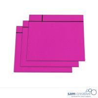 Set di fogli di note magnetiche, 10x10 cm rosa