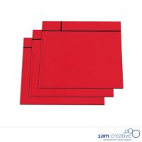 Set di fogli di note magnetiche, 10x10 cm rosso