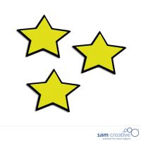 Simboli magnetici stelle 4x4 cm gialle