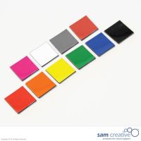 Quadrati magnetici arancioni 2x2 cm 25 PZ.
