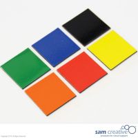 Quadrati magnetici colori misti 3x3cm 25 PZ.