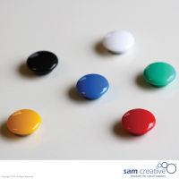 Set da 6 magneti tondi di colore misto. 20 mm.